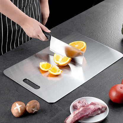 Cross-border Titanium Cutting Board Pure Titanium Household Medical Grade Cutting Board Anti-mildew Double-sided Cutting Board Titanium Cutting Board