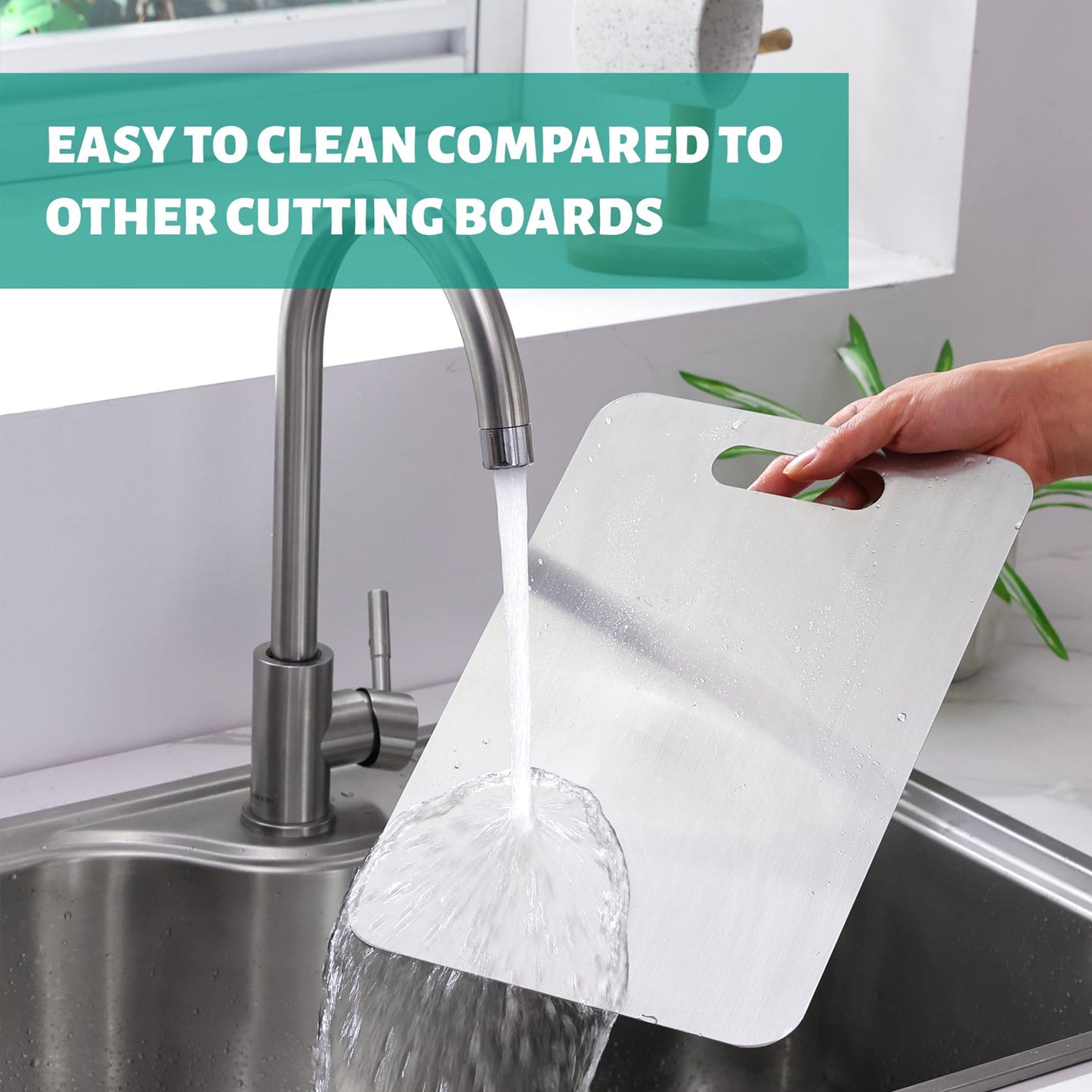 Cross-border Titanium Cutting Board Pure Titanium Household Medical Grade Cutting Board Anti-mildew Double-sided Cutting Board Titanium Cutting Board