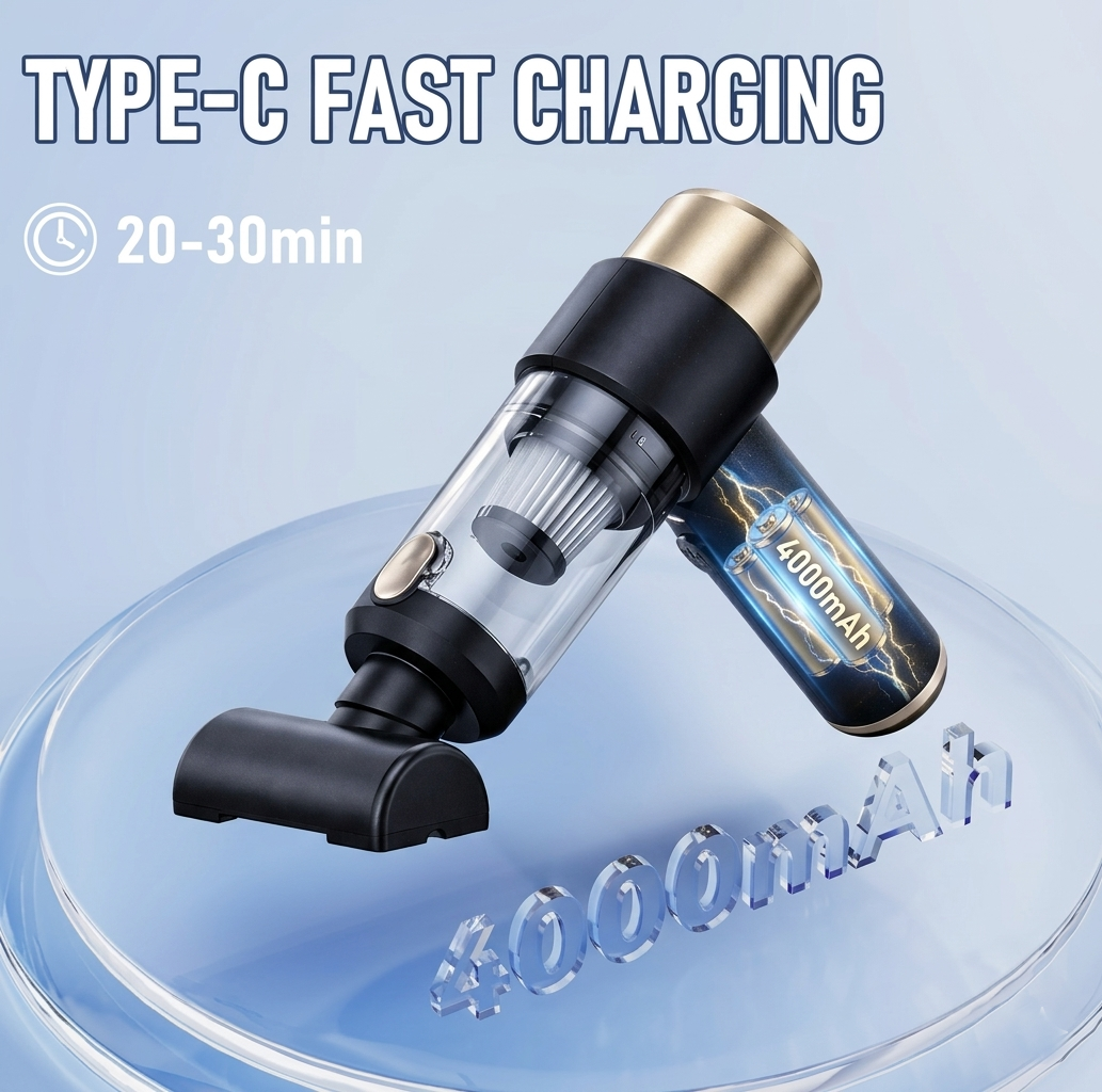 Car Vacuum Cleaner Cordless, Portable Handheld
