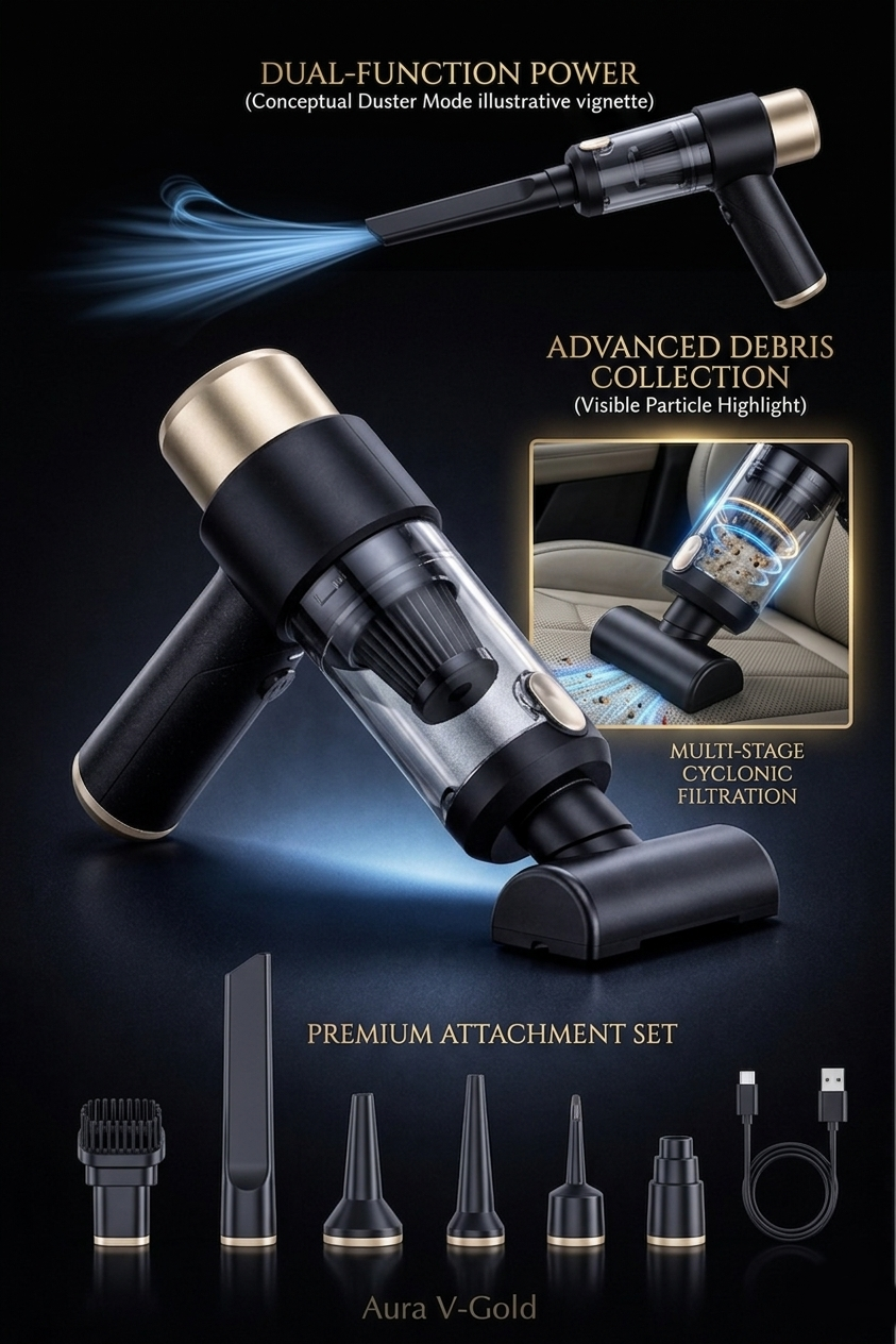 Car Vacuum Cleaner Cordless, Portable Handheld